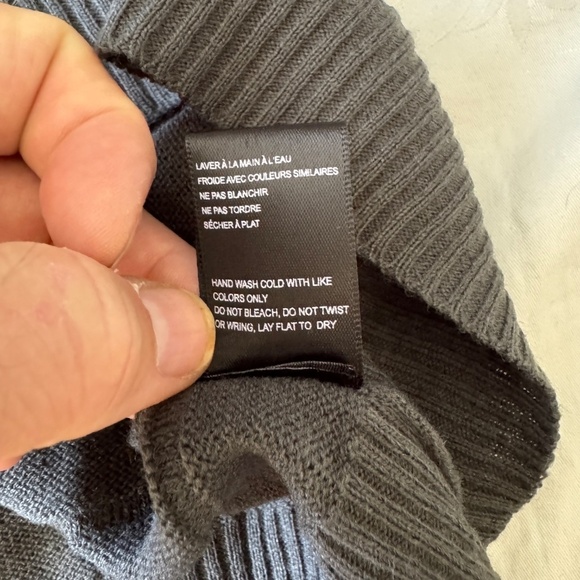 Le Temps des‎ Cerises Long Sleeve Cowl V-Neck Sweater Dress Greenish-Gray Small - Picture 8 of 15